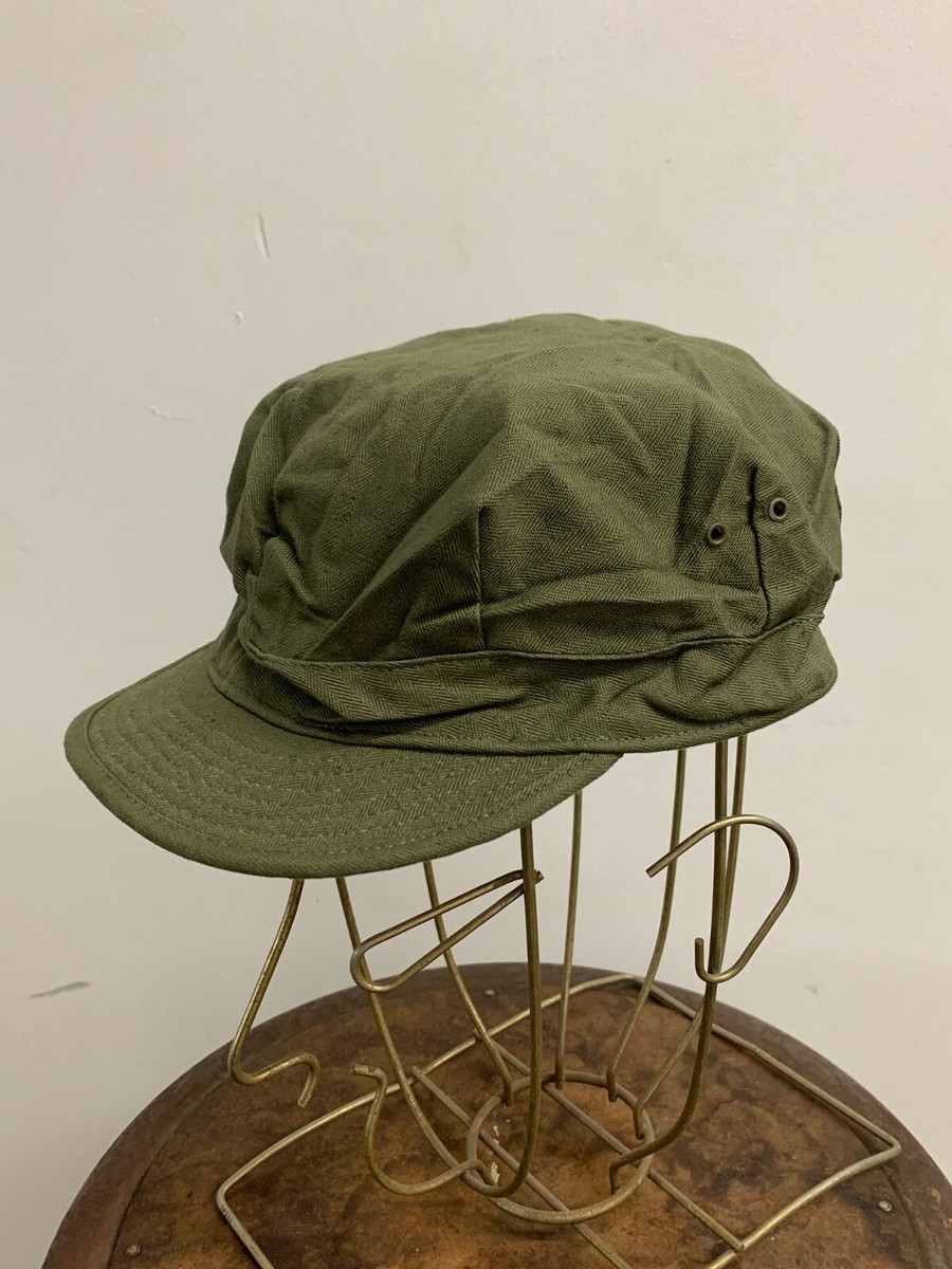 NOS US Army HBT Fatigue Hat Cap WWII, Dated 1945
