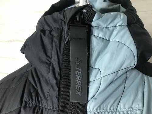 Adidas Terrex Myshelter Black Orange PRIMALOFT Hooded Jacket Coat LARGE Womens - Picture 3 of 24