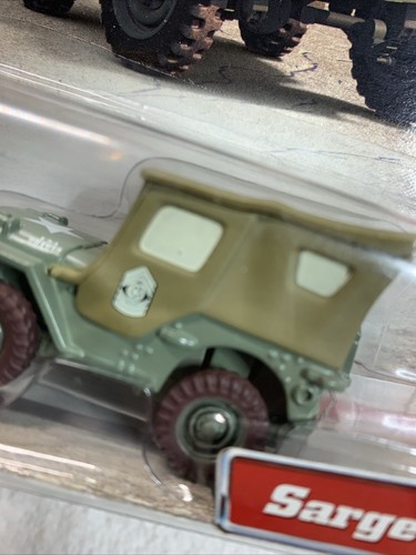 DISNEY PIXAR Cars Sarge Jeep Willy’s Super Rare 2005 Disney World of Cars New - Picture 15 of 24