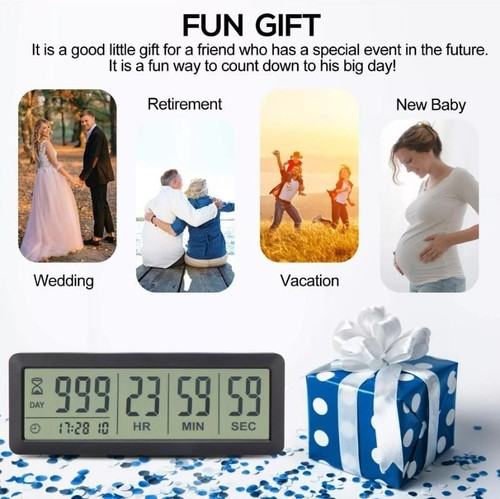 999 Days Count Down Clock Digital Countdown Days Timer Clock Time Management - Picture 4 of 8