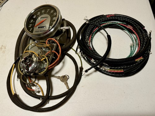 Harley NOS OEM 1965-1967 Electra-Glide Dash Base Harness & Speedo Assembly - Bild 2 von 17