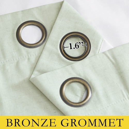 NICETOWN Sage Green Living Room Completely Shaded Linen Sliding Door Curtain ... - Picture 5 of 8