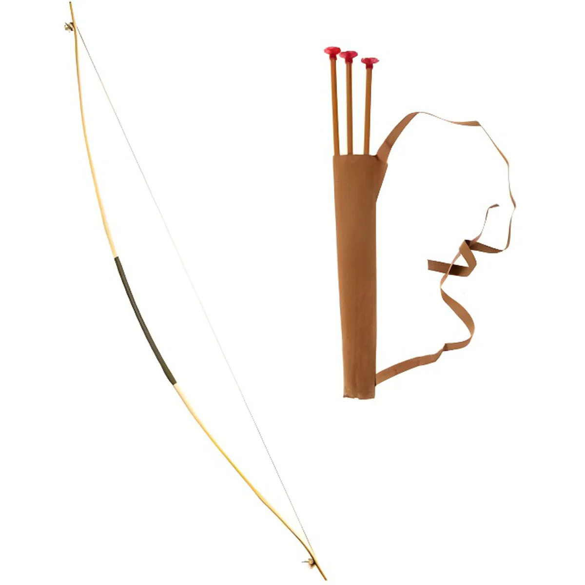 Arco y Flecha para Niños Robin Hood Set Funda Arquero Indio Accesorio