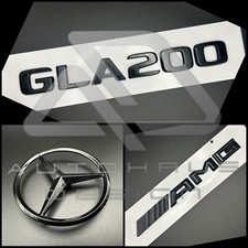 Hochglanzschwarz Kofferraum Sternabzeichen f/ Mercedes GLA200 GLA 200 AMG W156 Set