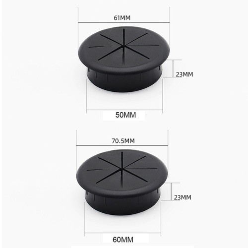 Furniture Line Outlet Port Wire Hole Cover Desk Cord Grommet Cable Organizer - Picture 3 of 14