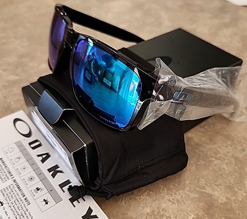 🔥 [OO9102-F5] Genuine Oakley Holbrook Sunglasses Polished Black / Blue Sapphire - Picture 2 of 10