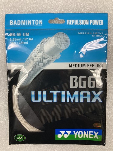 Neue Yonex BG66 Ultimax 66UM Badmintonsaite (1er Pack) weiß - Bild 5 von 6