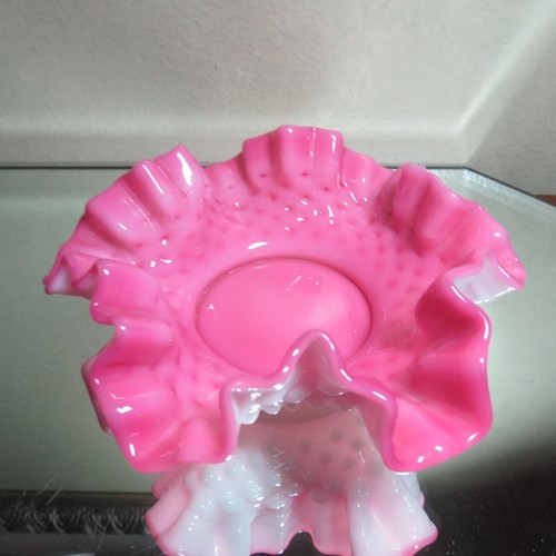Fenton Peach Blow Hobnail 6" Bonbon ca. 1962-1954 - Bild 5 von 13