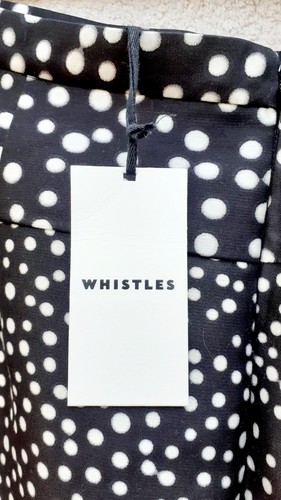 BNWT WHISTLES skirt silk woolBlurred Spot Split Hem Pencil t Size 16 RRP £125 - Picture 3 of 4
