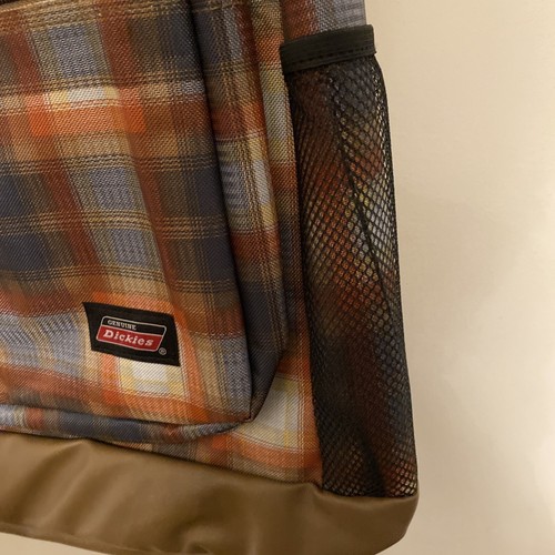 Dickies Varsity Plaid  Backpack School Book Bag Brown Laptop Sleeve NWT - Picture 5 of 5