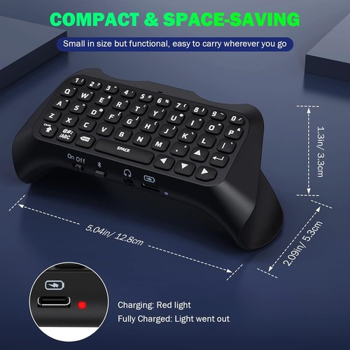 Keyboard for PS5 Controller Backlight Wireless Mini Keypad for PlayStation 5 - Picture 5 of 15
