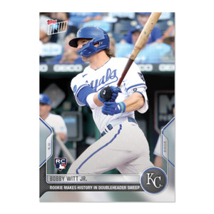 2022 TOPPS NOW MLB #510 Bobby Witt Jr. ~ Rookie Makes History in Doubleheader