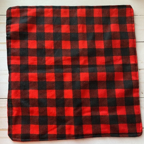 Konvolut 6 handgefertigte rot & schwarz Büffel Karo Unpaper Handtücher - Bild 2 von 4