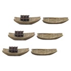  6 Pcs Small Boat Figurine Chinese Fishing Models Tank Landscaping Ornament