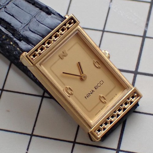 Seiko Tank 1985 Nina Ricci Quartz Wristwatch Classic Elegant Rectangular Design - Picture 20 of 24