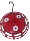 Hummingbird Feeder Small Hanging Red 3 Nectar Feeding Ports Metal Hanger Garden