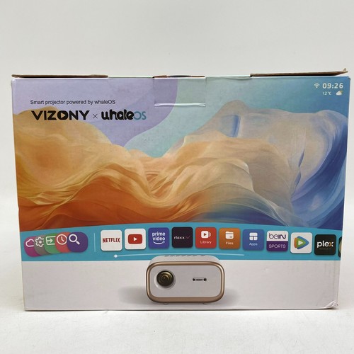 Vizony LED Source Autofocus E1 Pro Mini Movie Smart Projector - White Gold - Picture 4 of 12