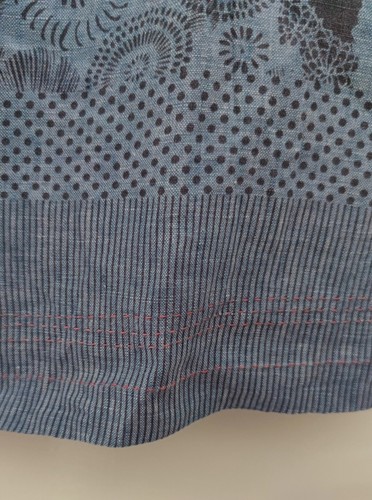 White Stuff Linen Floral Blue Lined A Line Knee Length Skirt UK 12 VGC - Picture 5 of 8
