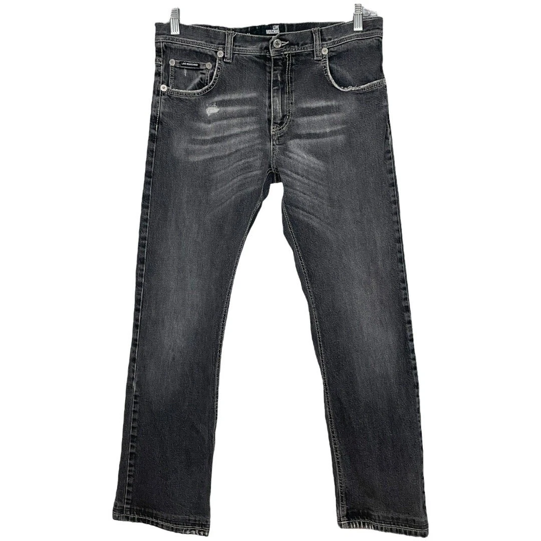 Jeans Boyfriend Moschino LOVE Clouté Taille 26 - Occasion Excellent état, Italie
