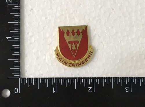 US Army 801st Maintenance Battalion DUI DI Unit Crest CB Pin M-21