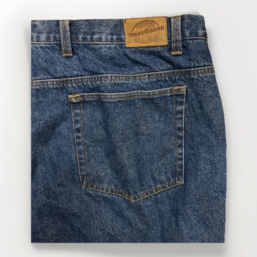 Wear Guard Men's Blue Dark Wash Flannel Lined Thick Denim Jeans Sz 50/30 - Picture 13 of 14