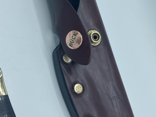 Buck Akonua 402 Hunting Knife & Sheath Pre Date Code Buck Akonua Vintage Clean - Picture 7 of 23