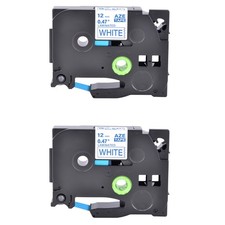 2PK Compatible Brother P-Touch TZ-233 TZe-233 Blue on White Label Tape PT-H100