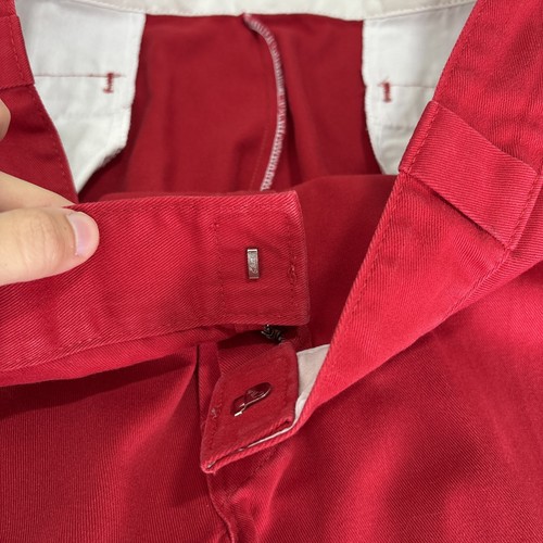 Dickies Mens 38x32 Double Knee Wide Leg Mechanic Pants Red Big Man Work - Picture 8 of 13