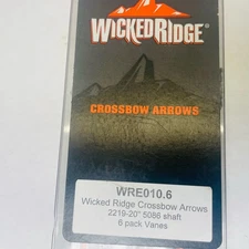 Wicked Ridge Crossbow Arrows (WRE010.6) 2219 20" 5086 Shaft 6 Pack W/ Vanes