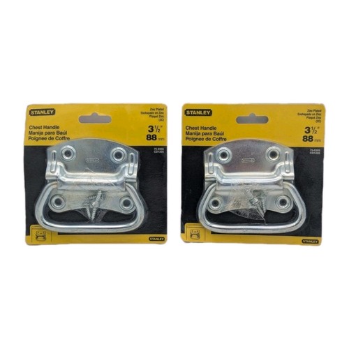 2 New Stanley Tool Box Chest Crate D Drop H Duty Handles 3 1/2" 88mm 75-8305