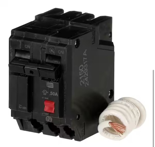 GE Ground Fault Circuit Interrupter 50A 120/240 VAC THQL2150GFT2P - Picture 2 of 3