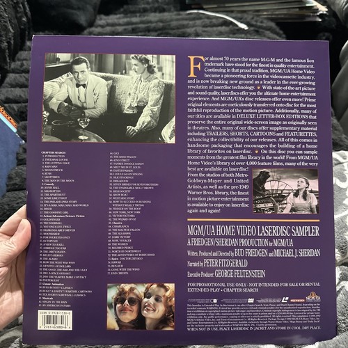 MGM/UA Home Video Laserdisc Sampler 1992 Promo 77 Samples - Picture 2 of 3