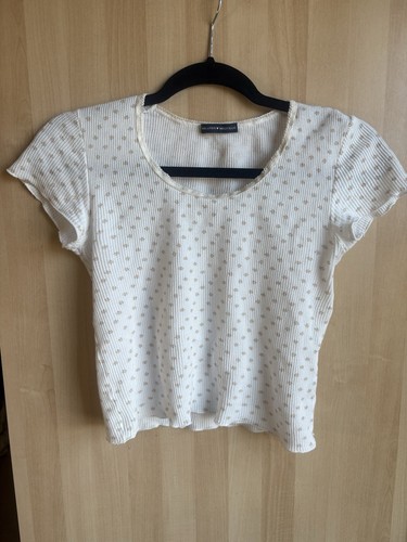 WOMENS XS BRANDY MELVILLE PAJAMA SET FLORAL THERMAL BLOOMER SHORTS AND CROP TOP - Picture 4 of 6