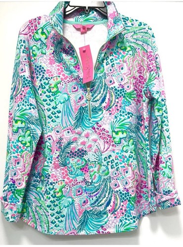 Lilly Pulitzer Neu mit Etikett UPF 50+ Skipper Popover Bananenschlitz M - Bild 3 von 6