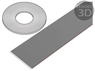 DS1057-34A282R-30.5-30.5 Cables: Flat ribbon 1.27mm Line Cu unshielded PVC gray