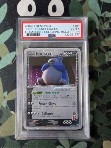 Rocket's Snorlax ex 104/109 PSA 4 Team Rocket Returns Holo Very Good/Excellent