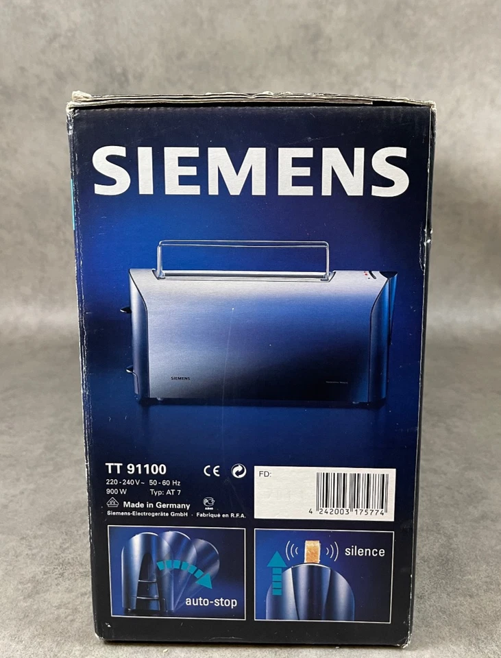 Siemens TT91100 - Porsche Design - 900W - Langschlitz-Toaster - Edelstahl - OVP - Bild 3 von 4