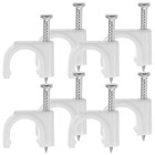 500Pcs Round Wire clips Cable Clips for Wall Fastening Electrical Wire Staples