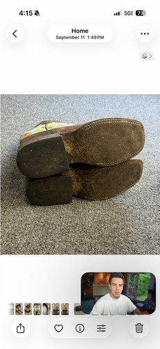 Anderson Bean Leder Western Jugend Gr. 4 Patchwork Cross Western Cowboystiefel - Bild 19 von 19