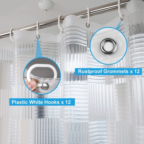 EVA Clear Shower Curtain or Liner 72 x 72 inches,Transparent Heavy Duty Clear... - Picture 6 of 6