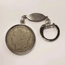 1880-O $1 Morgan Silver Dollar - Key Chain - SKU-Q1233