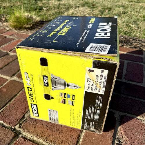 RYOBI ONE+ 18V HP 1/2 in. Brushless Cordless Mud Mixer (Tool Only PBLMM01B) NEW! - Picture 4 of 5