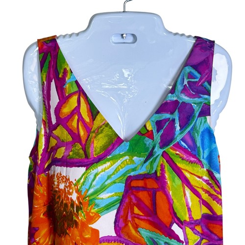New LAUREN RALPH LAUREN Multicolor Sleeveless Floral Drop Waist Dress 6 Petite - Picture 4 of 15