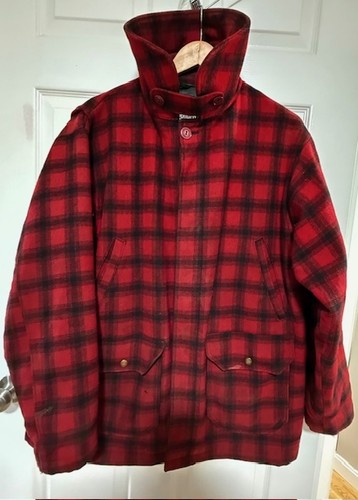 Vintage Woolrich Sakko Herren XXL rot Tartan kariert Wolle Thinsulate USA 70er - Bild 9 von 24