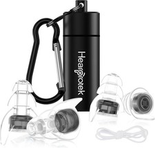 Hearprotek Concert Ear Plugs 23dB Noise Reduction, 2 Pairs Reusable Silicone