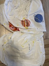 Crate And Barrel Kids Set Of 2 Fitted Organic Cotton Crib Sheets Space Theme
