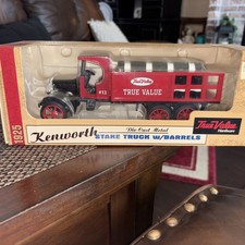 ERTL 1925 Kenworth Stake Truck w/ Barrels True Value Hardware 1:34 Bank