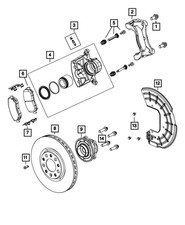 Genuine Mopar Brake Shield Left 68081533AA