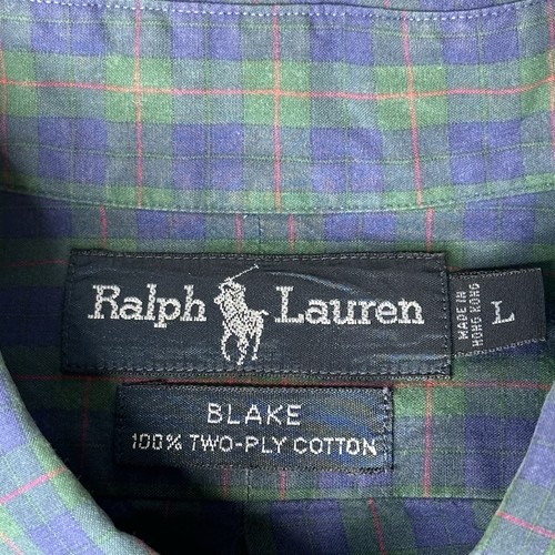 Ralph Lauren Hemd Herren Large BLAKE Langarm Button Down kariert 100% Leinen - Bild 5 von 8