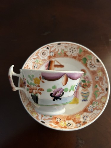 Antique Chinese Export Famille Rose Floral Vase Porcelain Tea Cup Saucer Plate - Picture 4 of 15